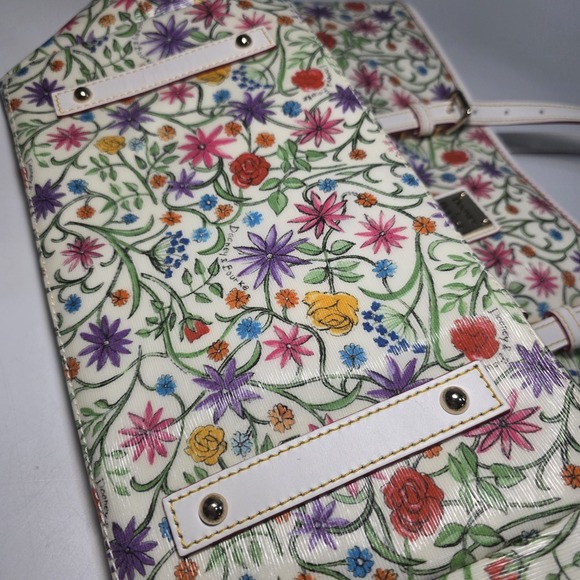 Dooney Bourke Botanical Floral Flowers Large East West Shopper Tote Bag Purse - Picture 15 of 16